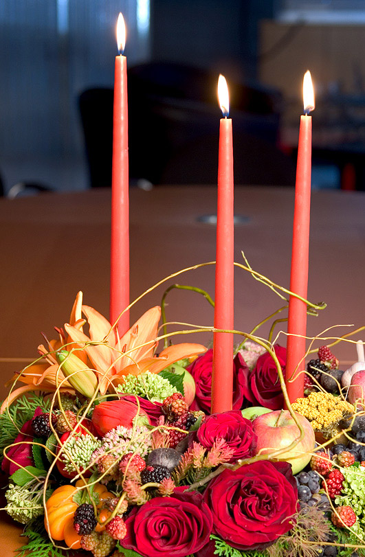 Flowers and Candles