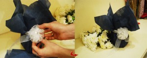 Vase Decor - Attach Flower to Ribbon and Vase