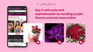 Send Purple Flowers And Red Roses Online To Say It With Grace And Elegance